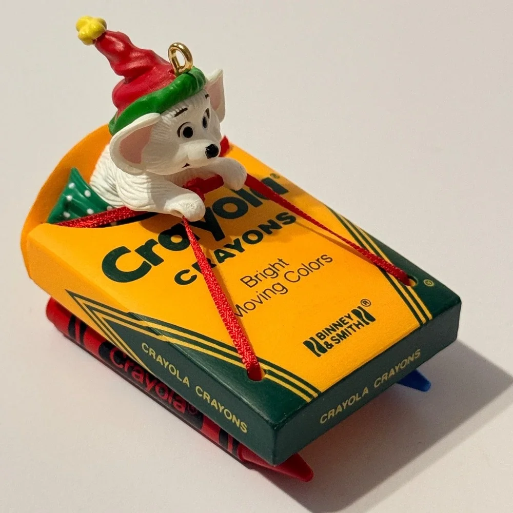 Hallmark Keepsake Crayola Crayon Ornaments Lot 1989-1997 Collector Series 7pc